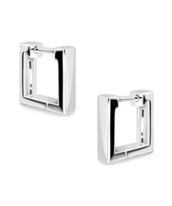 Srebrne kolczyki kwadratowe | rodowane srebrne