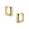 Srebrne kolczyki kwadratowe | pozłacane złote