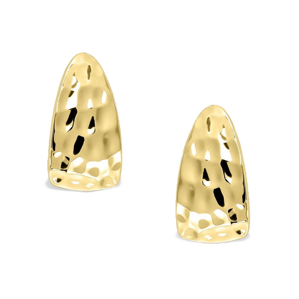 Srebrne pozłacane eleganckie nieoczywiste kolczyki młotkowane