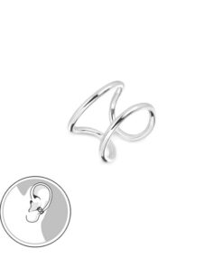 Srebrny mankiet do ucha | 3 kolory