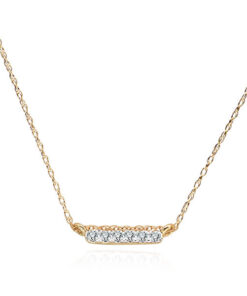 Naszyjnik złoty - celebrytka delikatna z brylantami 40-43cm