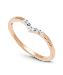 pierścionek z różowego złota z diamentami