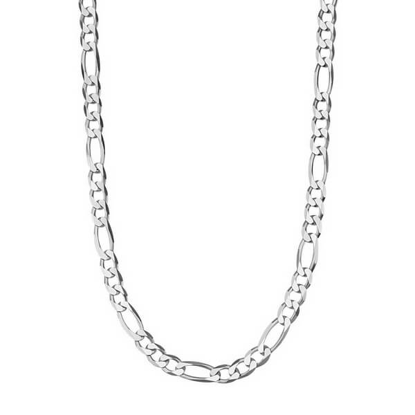 Srebrny łańcuszek figaro unisex 4mm 50/55cm