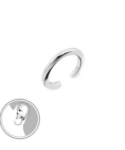 Minimalistyczny srebrny mankiet do ucha
