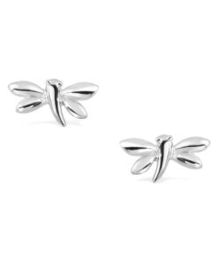 Piękne kolczyki na sztyft - ważki - srebro rodowane | srebrne