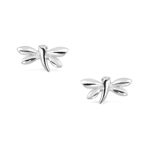 Piękne kolczyki na sztyft - ważki - srebro rodowane | srebrne