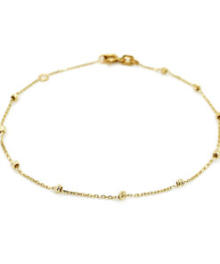 Delikatna złota bransoletka z kuleczkami