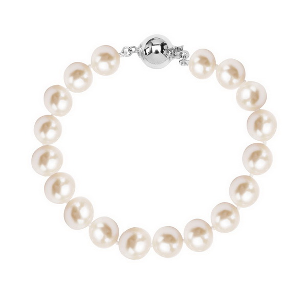 Perły naturalne ze srebrem 10mm - BSN6061