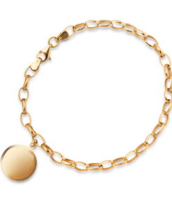 Złota bransoletka z zawieszką pod grawer - 333 - BXX6062