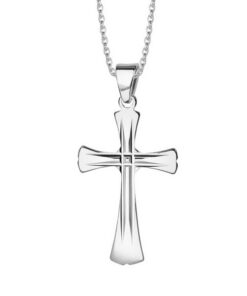 srebrny krzyżyk z nacięciami próby 0,925