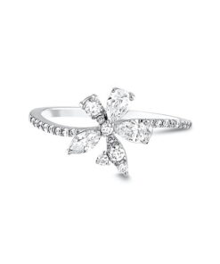 Exclusive | przepiękny brylantowy kwiat w 18-karatowym złocie