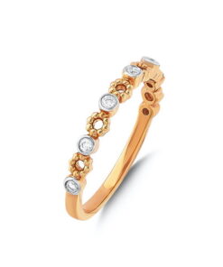 Exclusive | pierścionek z żółtego złota 750 z brylantami 0,09ct