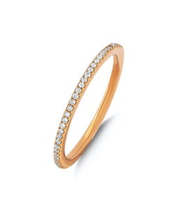 Exclusive | obrączka ze złota 750 z diamentami 0,21ct