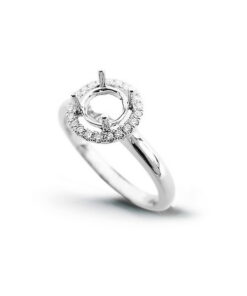 Exclusive | oprawa pierścionka pod kamień centralny z brylantami w 18-karatowym złocie