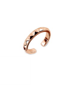 Srebrny kolczyk / mankiet do ucha pozłacany różowym złotem