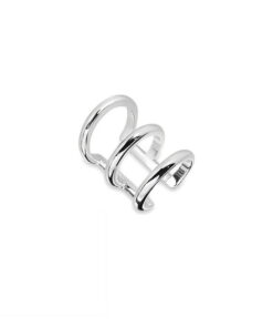 Srebrny mankiet do ucha potrójny