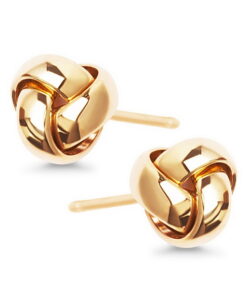 Złote kolczyki supełki 333