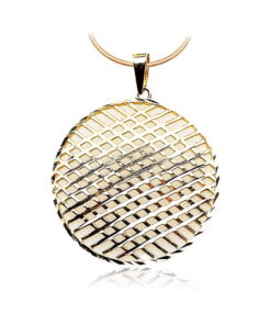 Złoty wisiorek okrągły ażurowy 585