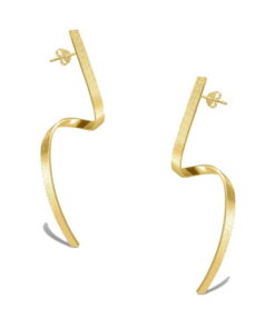 Kolczyki srebrne pozłacane nowoczesne