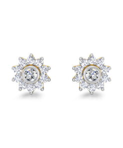 Kolczyki z żółtego złota z brylantami