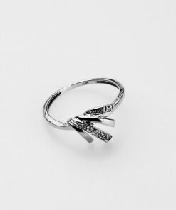 Alternatywny widok Fikuśny pierścionek z diamentami w białym złocie