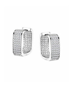 Srebrne kolczyki z białymi cyrkoniami –  KDK6316