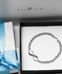 Alternatywny widok Bransoletka z czarnymi i białymi diamentami - BBD4105