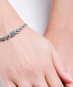 Alternatywny widok Srebrna bransoletka z markazytami - BDM3237