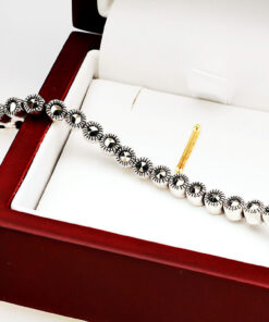 Alternatywny widok Srebrna bransoletka z markazytami - BDM3236