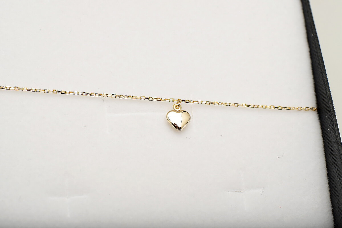 Złota bransoletka z serduszkiem BZG6120 - obrazek 4