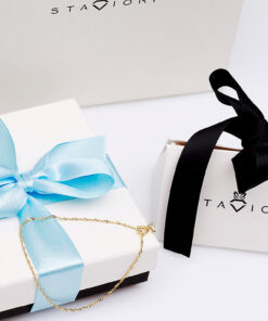 Alternatywny widok Złota delikatna bransoletka 21cm - 585 - BZX1321