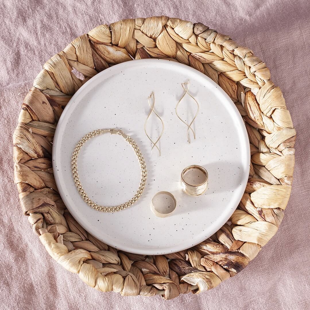 Złota bransoletka i ciekawym kształcie - 585 - BZX6000 - Obrázek 2