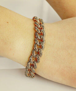 Alternatywny widok Exclusive | Bransoleta łańcuch z czarnymi brylantami w różowym złocie 18k