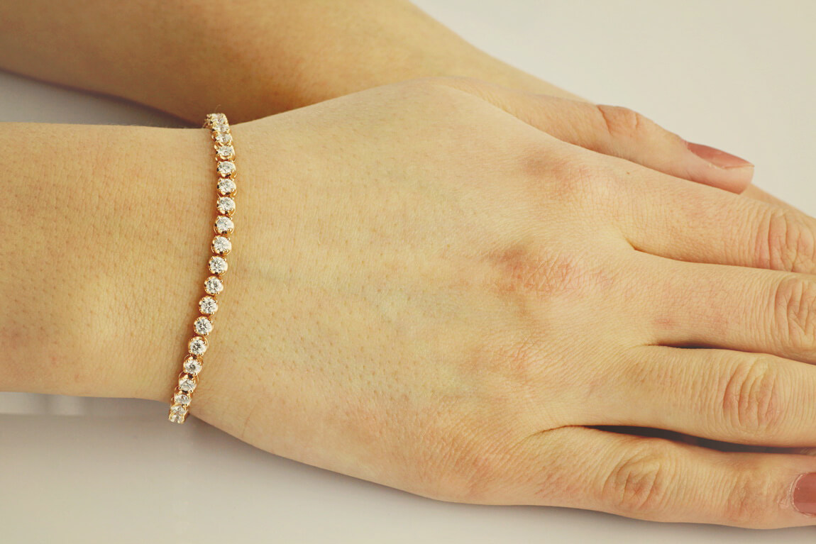 Exclusive | złota bransoletka tenisowa z brylantami - DDB0316 - Obrázek 2