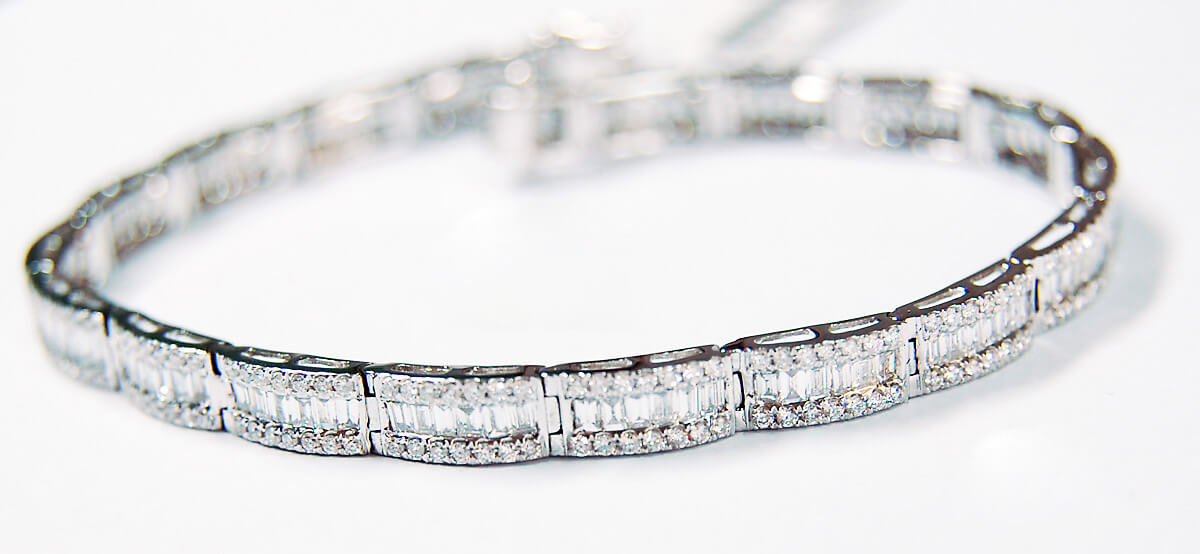 Exclusive | Bransoletka tenisowa z bagietami - DDB0349 - obrazek 2