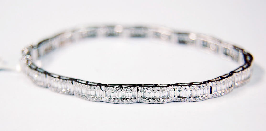 Exclusive | Bransoletka tenisowa z bagietami - DDB0349 - obrazek 3