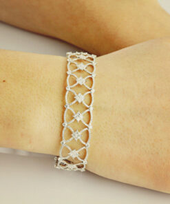 Alternatywny widok Exclusive | Ażurowa przepiękna bransoletka z brylantami - DDB0661