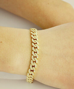 Alternatywny widok Exclusive | Cudowna bransoleta unisex łańcuch z brylantami - DDB0706