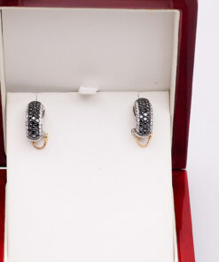 Alternatywny widok Exclusive | kolczyki z białego złota z czarnymi diamentami