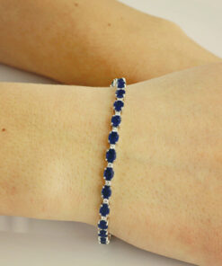 Alternatywny widok Exclusive | Bransoletka białego złota z szafirami – model DSB0206S