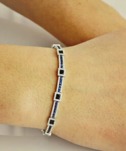 Alternative Ansicht von Exclusive | Piękna szafirowo diamentowa bransoletka - DSB0420