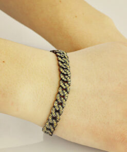 Alternatywny widok Exclusive | Czarna bransoleta z żółtymi szafirami - DSB0724