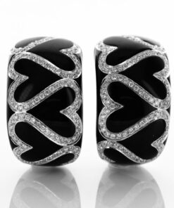 Alternatywny widok Exclusive | czarne kolczyki brylantowe z laką na klips