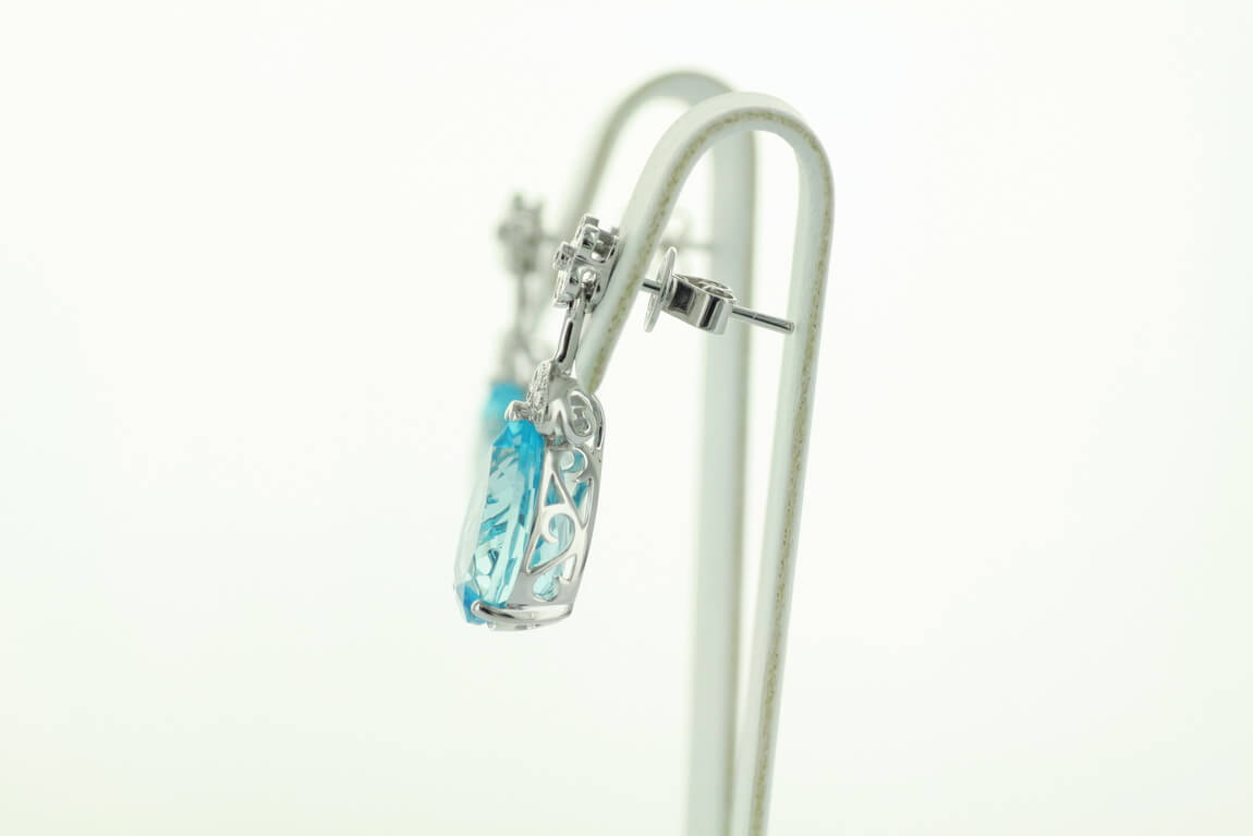 Excslusive | Przepiękne wiszące topazy z brylantami – Bild 3