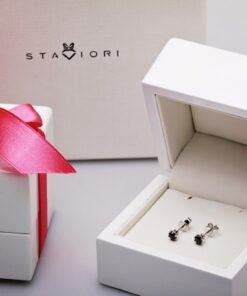 Alternatywny widok Exclusive | Kolczyki z czarnymi diamentami w złocie 0,750  - KBD1594B