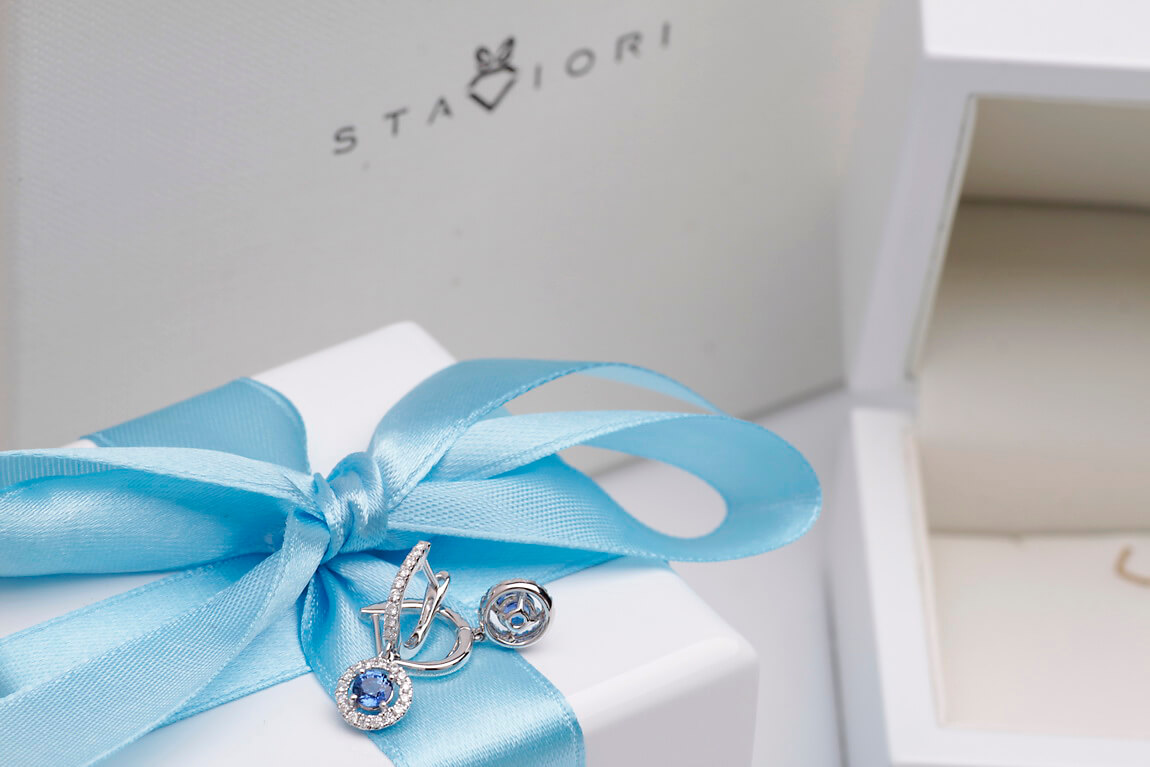 Exclusive | kolczyki z szafirami i brylantami - obrazek 2