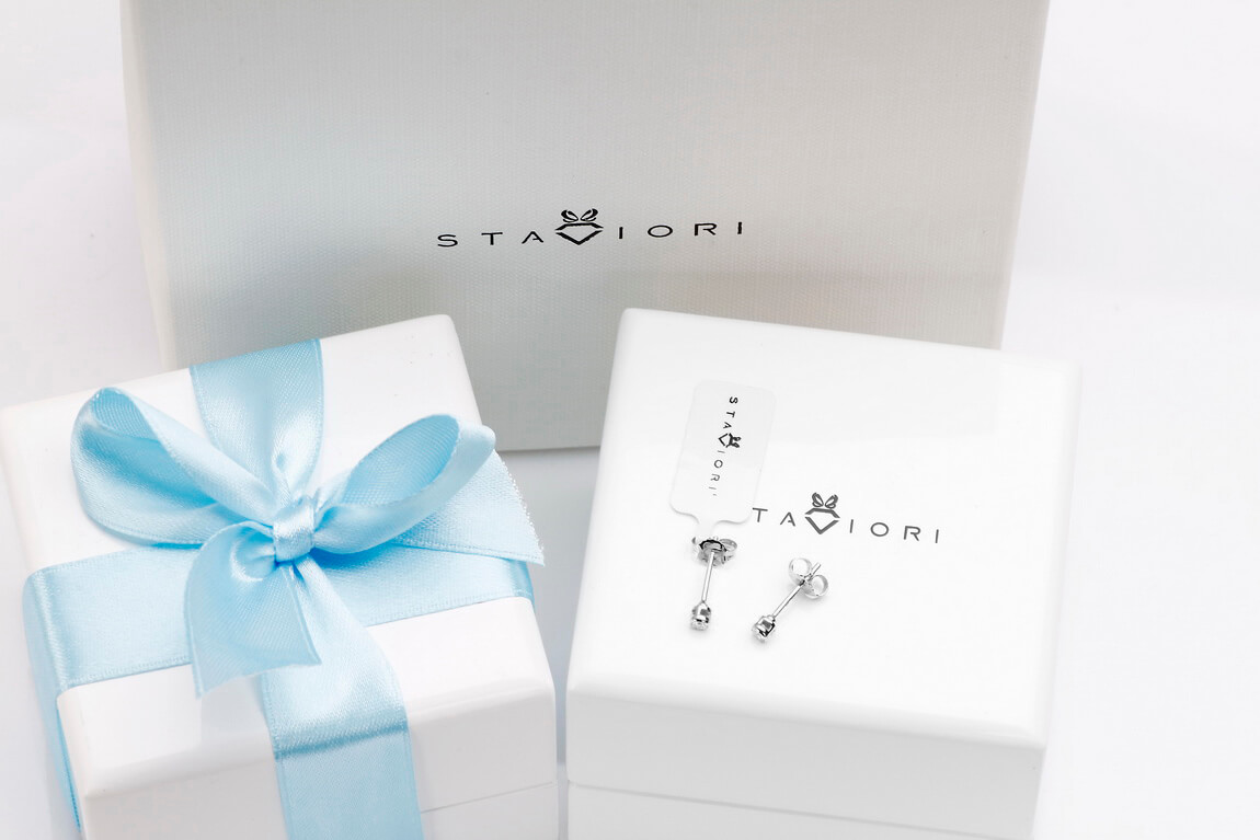 Kolczyki okrągłe brylantowe 0,10ct - KBD2556 - obrazek 2