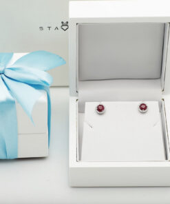 Alternative view of Kolczyki z rubinami i diamentami - KBD3830R