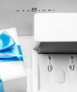 Alternatywny widok Kolczyki z białego złota z brylantami - KBD3884