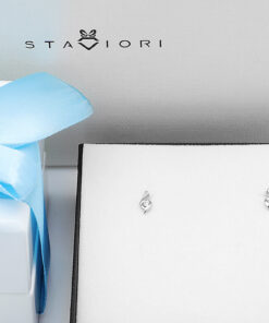 Alternative Ansicht von Kolczyki z białego złota z diamentami - KBD5720